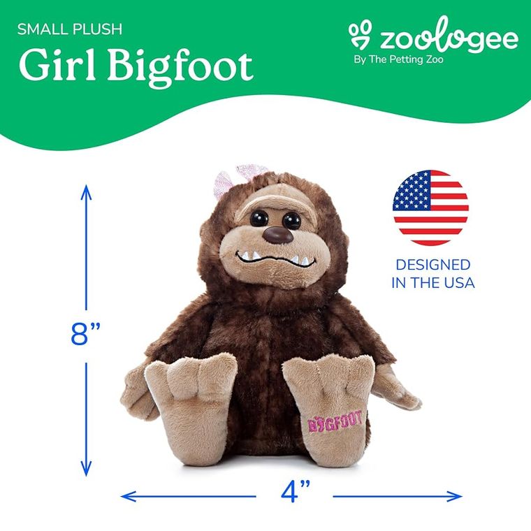 Bigfoot Girl Stuffed Animal Plushie by Zoologee