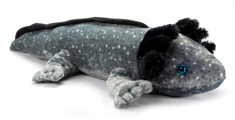 Black Axolotl Stuffed Animal, Wild Onez by Zoologee