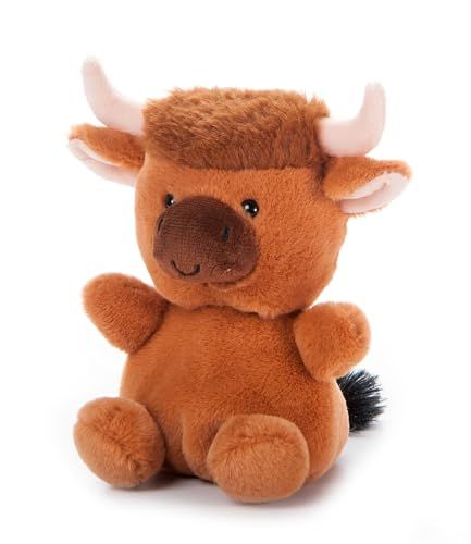 Brown Highland Cow Stuffed Animal Plushie, Nuggetz by Zoologee