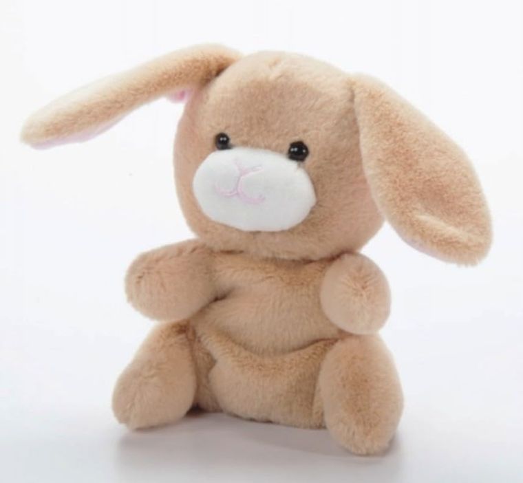 Bunny Stuffed Animal Plushie, Spring Gifts for Kids, Nuggetz Animals, Brown Bunny Plush Toy by Zoologee