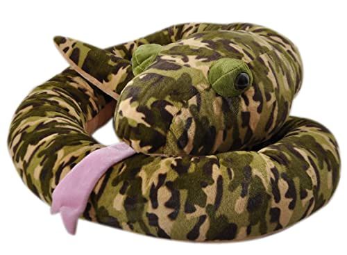 Camo Green Snake Stuffed Animal Plushie, Wild Onez by Zoologee