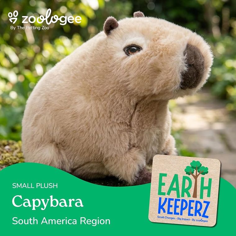 Capybara Stuffed Animal Plush, Wild Onez by Zoologee