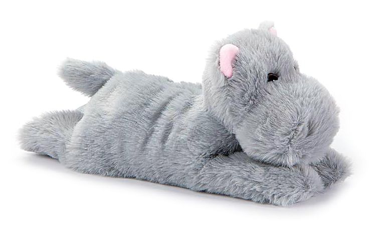 Grey Hippo Slap Bracelet Stuffed Animal by Zoologee