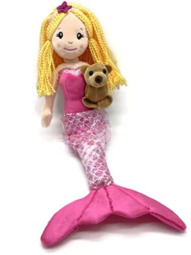 Mermaid Doll with Sea Lion Stuffed Animal- Great Gifts for Girls, Mermaid Plush Doll with Sea Lion Plush Toy, (Blonde) by Zoologee