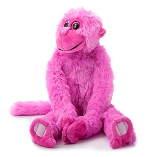 Monkey Stuffed Animals, Plush Toys for Girls and Boys, Rainbow of Colors- (Pink) by Zoologee