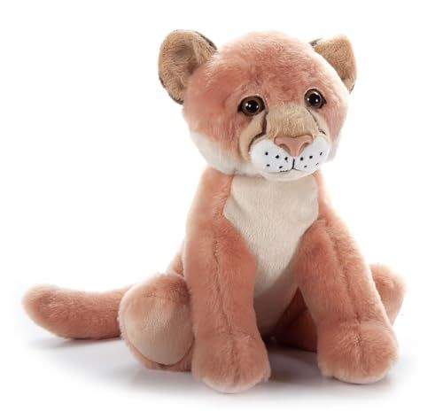 Sitting Mountain Lion Stuffed Animal, Wild Onez by Zoologee