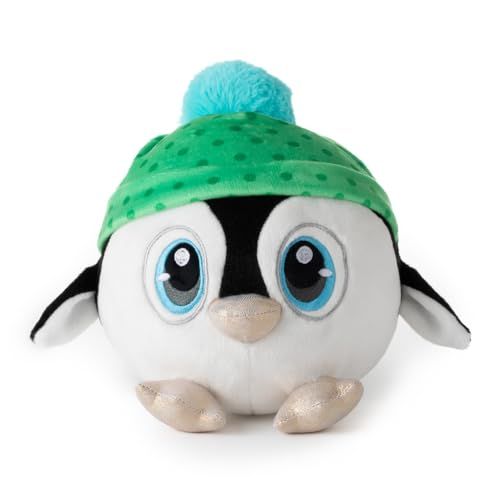 Snowball Penguin Stuffed Animal, (Green Hat) by Zoologee