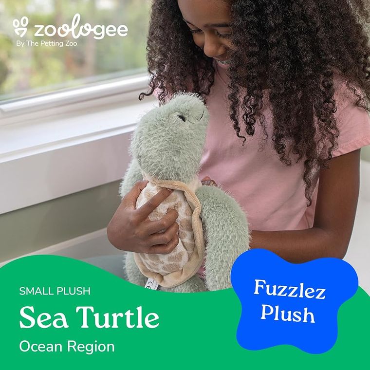 Tortoise Sea Turtle Stuffed Animal Plushie, Fuzzlez by Zoologee