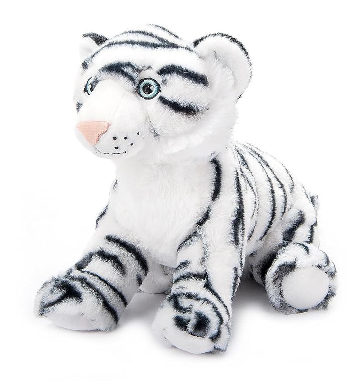 White Tiger Stuffed Animal Plushie by Zoologee