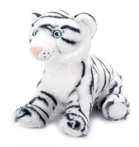 White Tiger Stuffed Animal Plushie by Zoologee